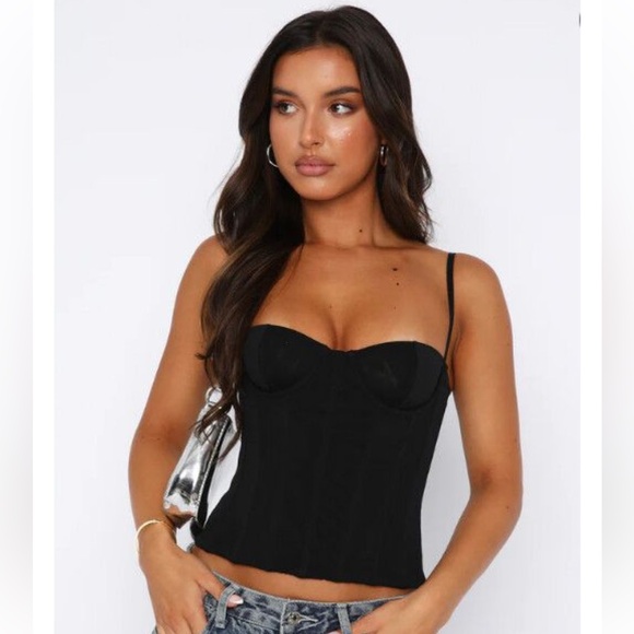 Whitefox Black Bustier Top - Picture 2 of 3